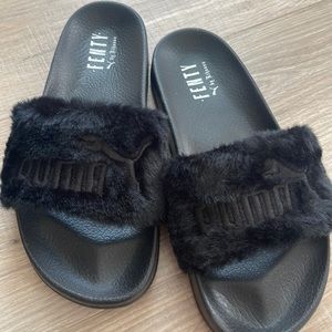 lavender fenty puma slides